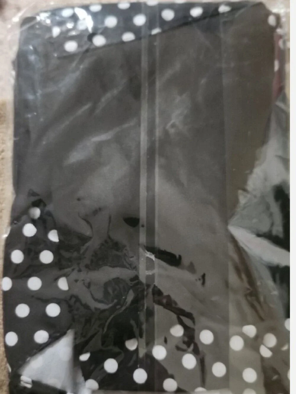 Black Polka Dot Kitchen Apron with Bow Accent